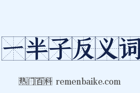 一半子反义词是什么意思的图片